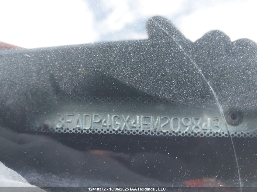 2015 Ford Fiesta St VIN: 3FADP4GX4FM209843 Lot: 12418372