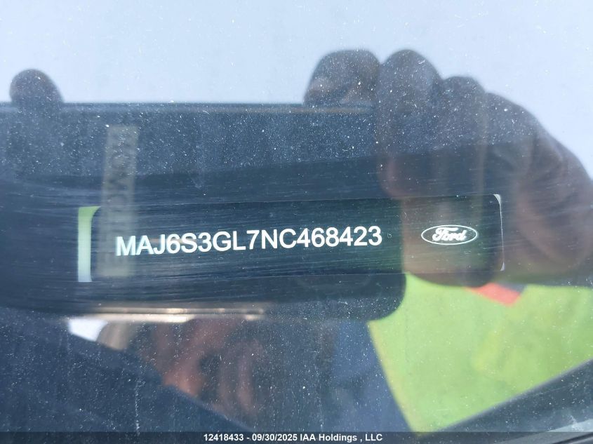 2022 Ford Ecosport VIN: MAJ6S3GL7NC468423 Lot: 12418433