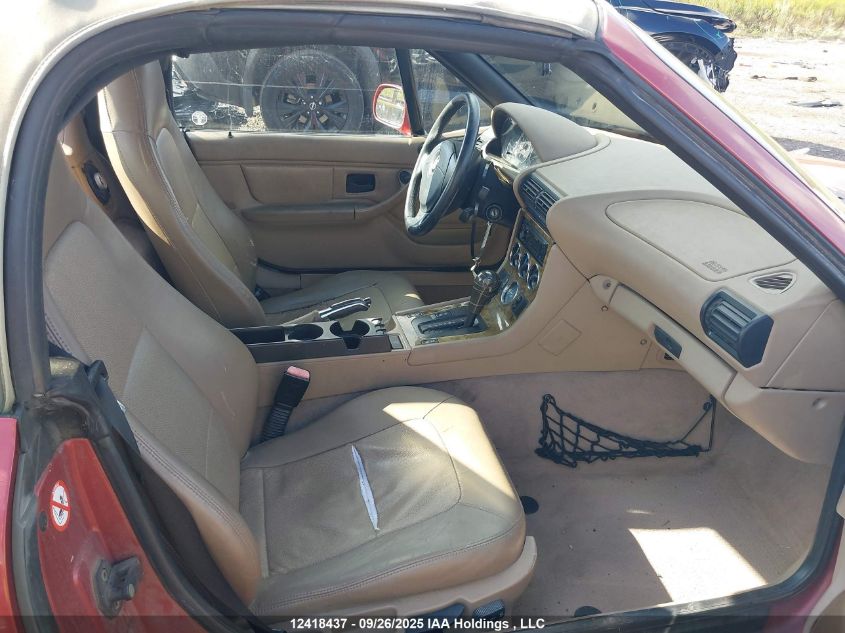 2000 BMW Z3 2.3 VIN: WBACH9348YLM91238 Lot: 12418437