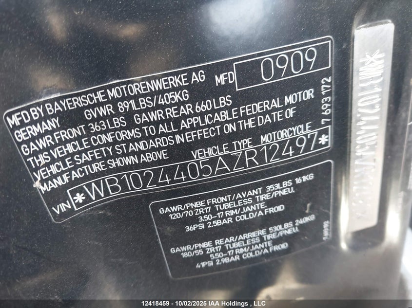 WB1024405AZR12497 2010 BMW F 800 photo no. 10