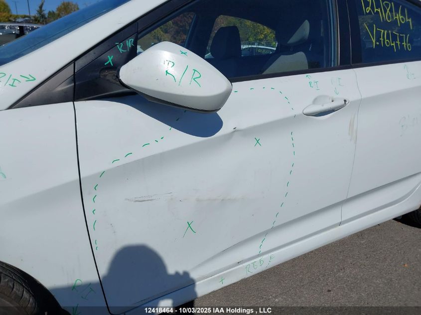 2014 Hyundai Accent VIN: KMHCT4AE8EU764776 Lot: 12418464