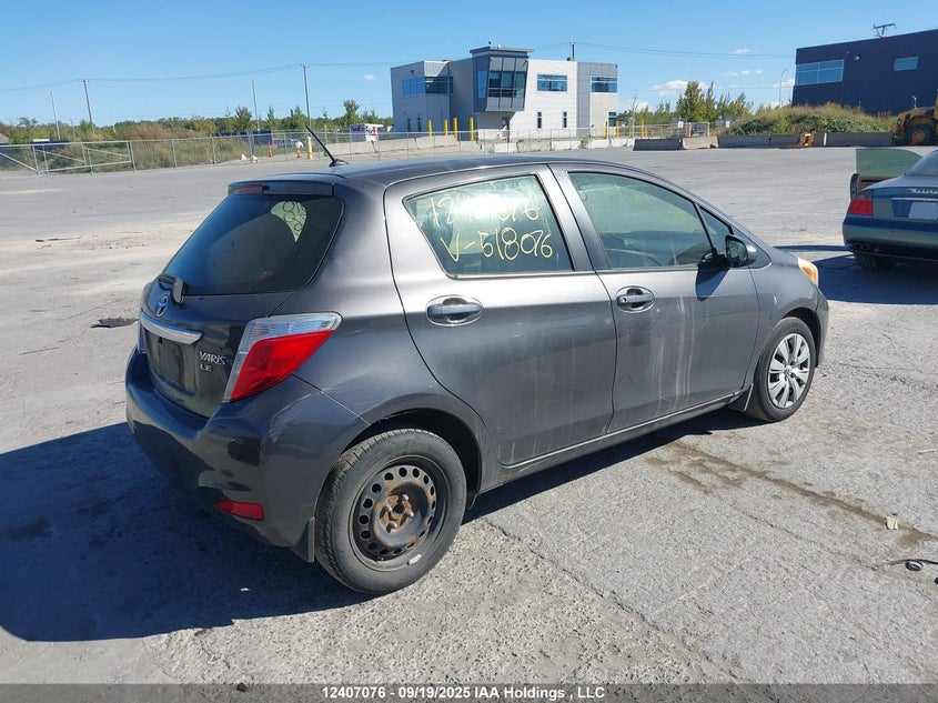 2012 Toyota Yaris Le VIN: JTDKTUD31CD518076 Lot: 12407076X