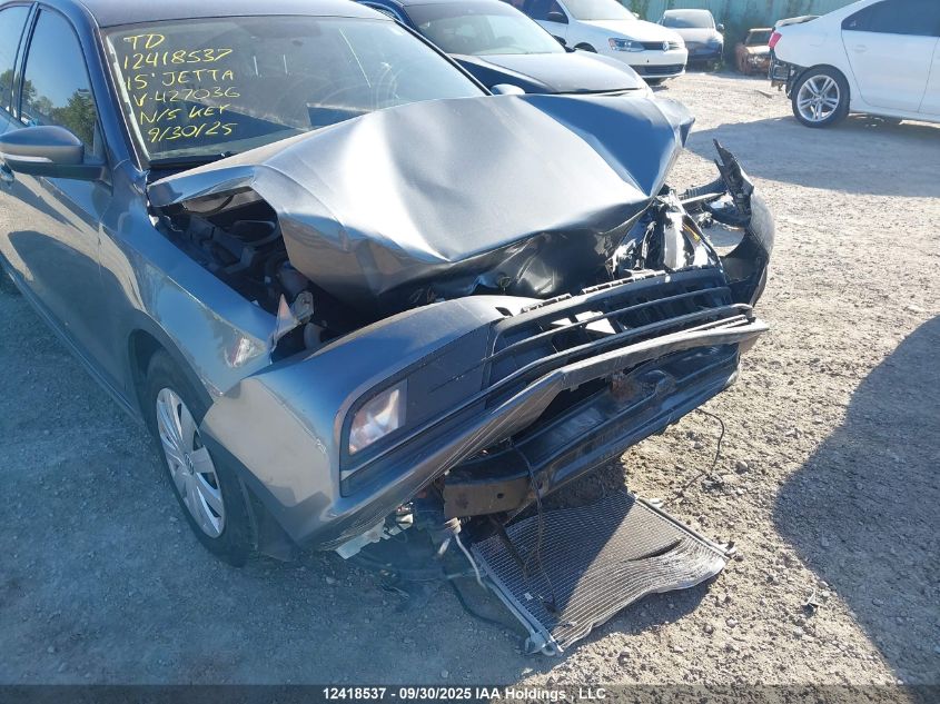 2015 Volkswagen Jetta 2.0L Trendline/2.0L Trendline+ VIN: 3VW2K7AJ9FM427036 Lot: 12418537