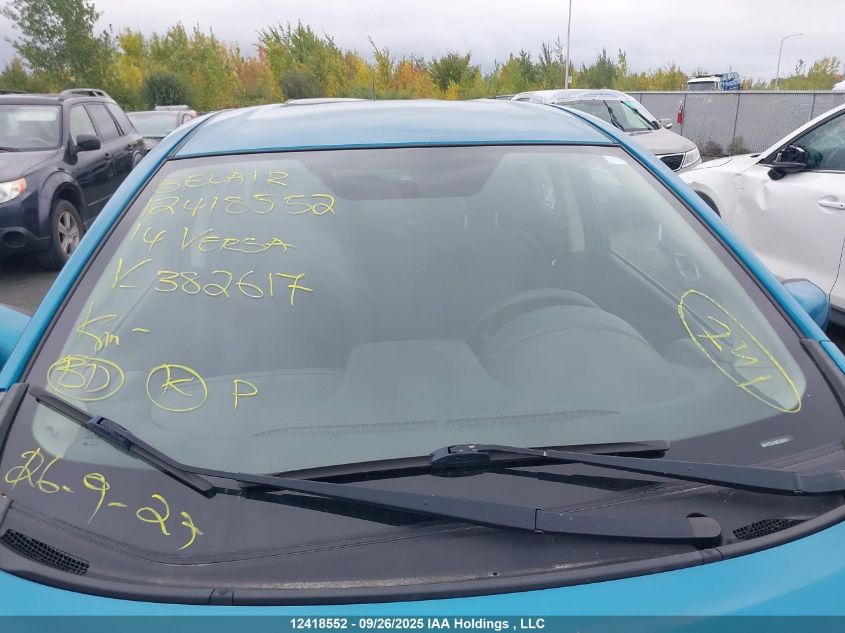 2014 Nissan Versa VIN: 3N1CE2CP8EL382617 Lot: 12418552