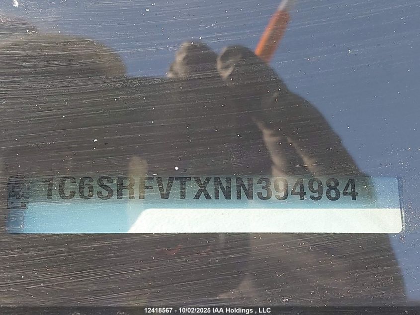 2022 Ram 1500 Sport VIN: 1C6SRFVTXNN394984 Lot: 12418567