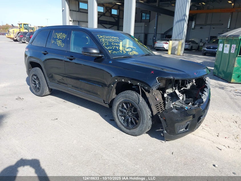 1C4RJYC62N8741830 2022 Jeep Grand Cherokee 4Xe Trailhawk auction photo 1