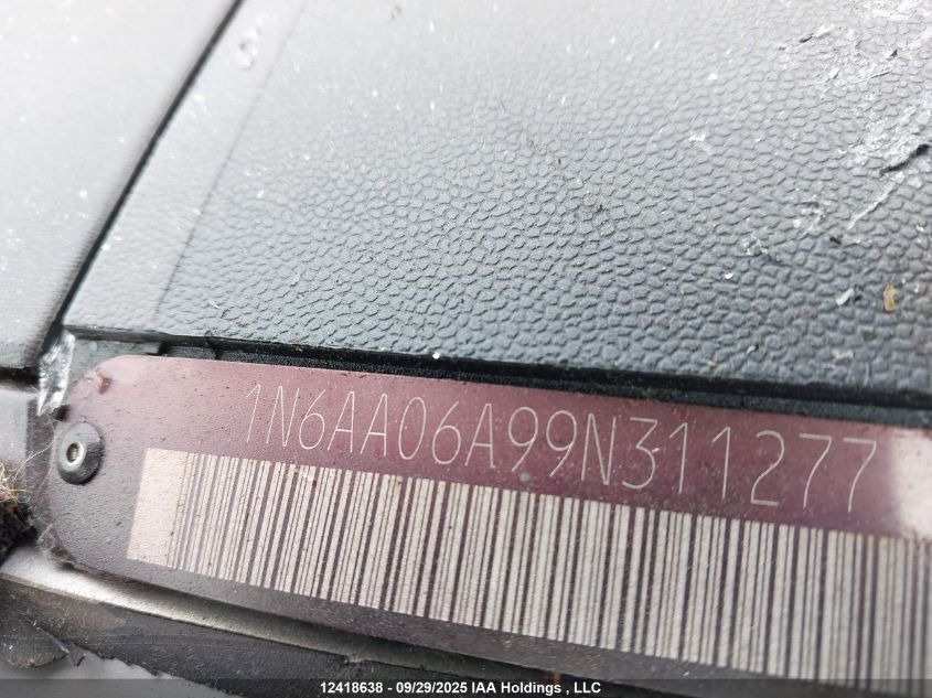 2009 Nissan Titan Xe/Se/Le VIN: 1N6AA06A99N311277 Lot: 12418638