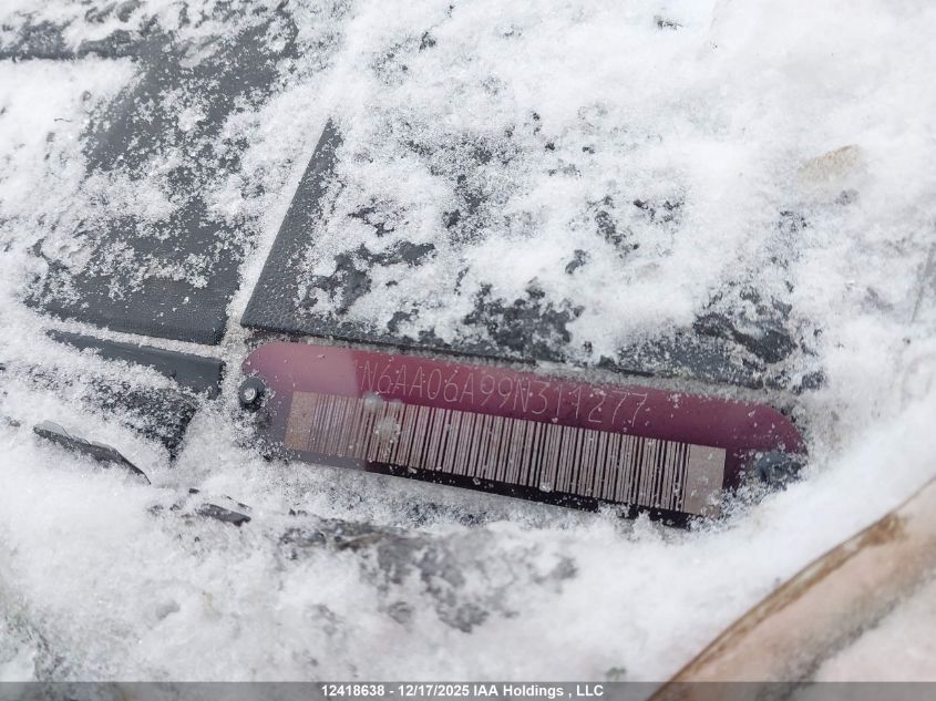 2009 Nissan Titan Xe/Se/Le VIN: 1N6AA06A99N311277 Lot: 12418638