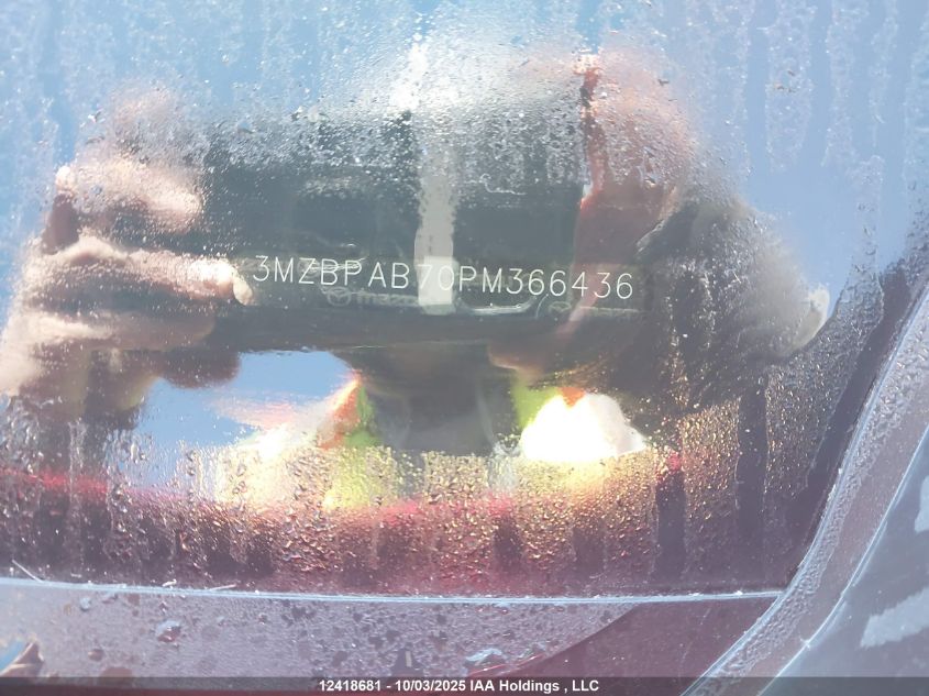 2023 Mazda Mazda3 VIN: 3MZBPAB70PM366436 Lot: 12418681