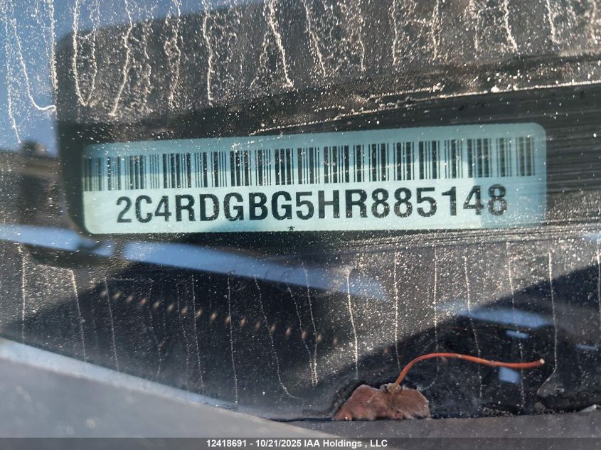 2017 Dodge Grand Caravan Se VIN: 2C4RDGBG5HR885148 Lot: 12418691