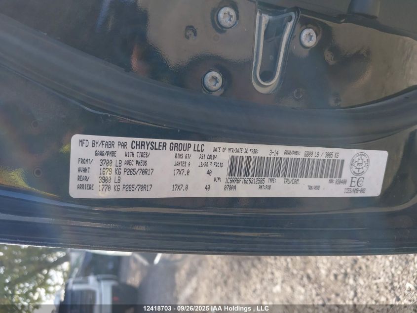 2014 Ram 1500 St VIN: 1C6RR6FT6ES312585 Lot: 12418703