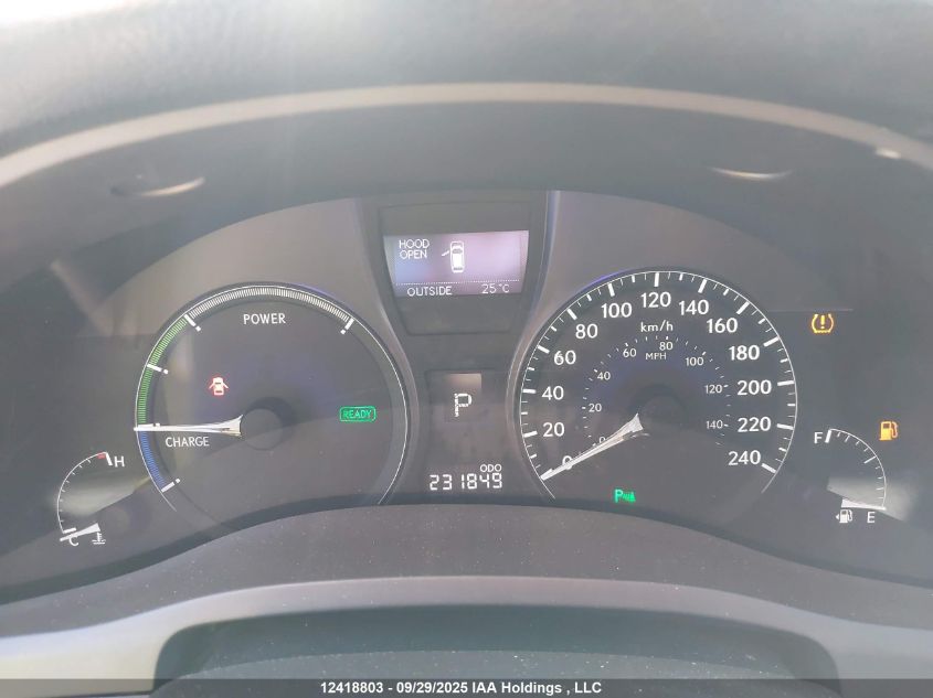 2011 Lexus Rx 450H VIN: JTJBC1BA1B2033198 Lot: 12418803