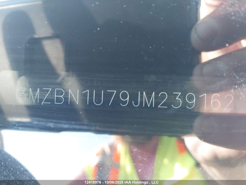 2018 Mazda Mazda3 Gx VIN: 3MZBN1U79JM239162 Lot: 12418976