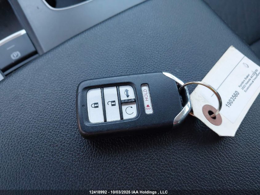 2020 Honda Accord Touring 2.0T VIN: 1HGCV2F90LA800443 Lot: 12418992