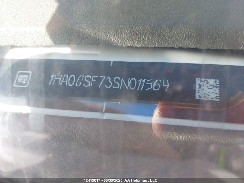 2025 Chevrolet Express G3500 VIN: 1HA0GSF73SN011569 Lot: 12419017