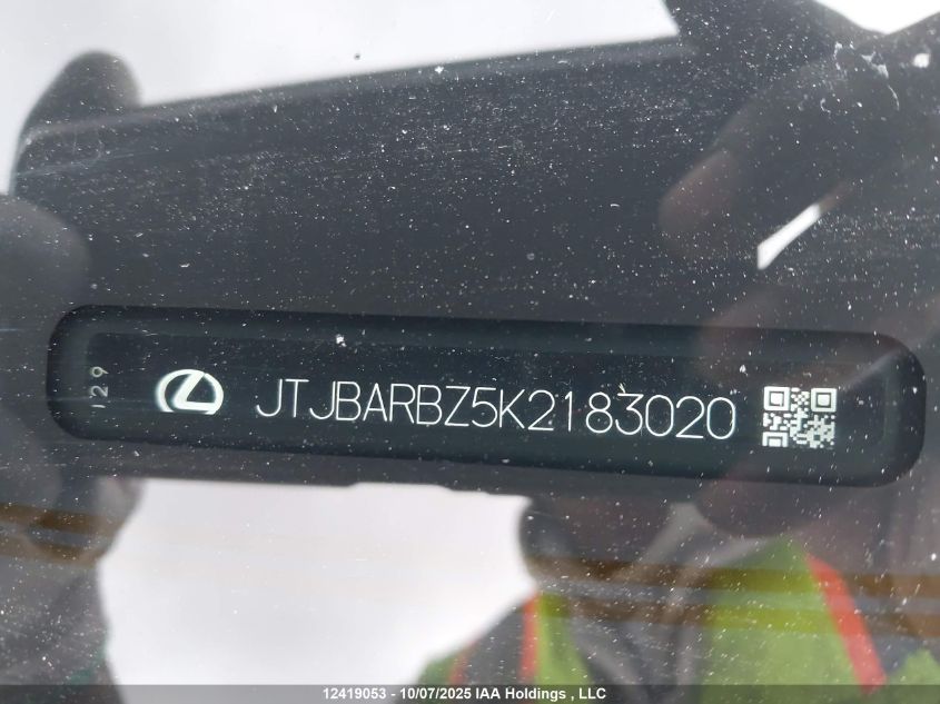 2019 Lexus Nx 300 VIN: JTJBARBZ5K2183020 Lot: 12419053