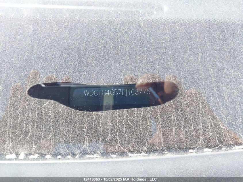 2015 Mercedes-Benz Gla 250 4Matic VIN: WDCTG4GB7FJ103775 Lot: 12419063