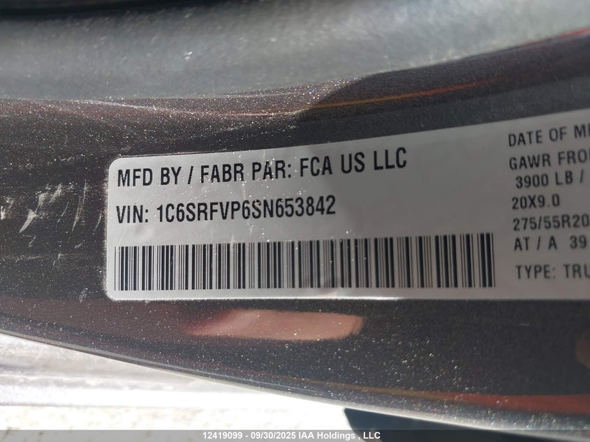 1C6SRFVP6SN653842 2025 DODGE RAM photo no. 19
