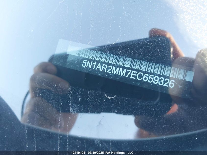 2014 Nissan Pathfinder S/Sv/Sl/Platinum VIN: 5N1AR2MM7EC659326 Lot: 12419104