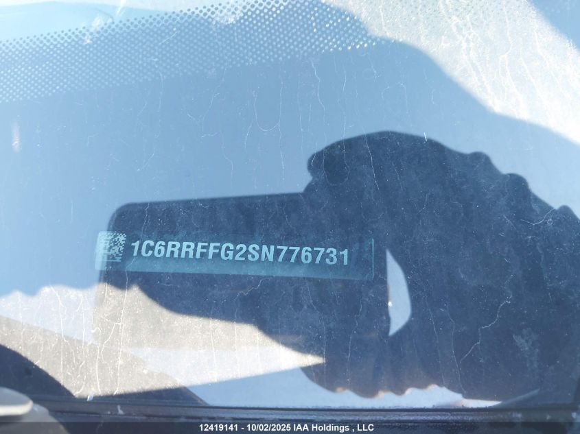 2025 Ram 1500 Big Horn VIN: 1C6RRFFG2SN776731 Lot: 12419141