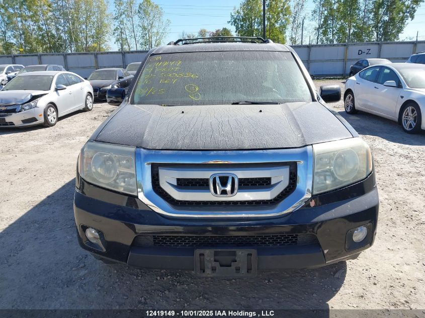 2009 Honda Pilot Touring VIN: 5FNYF48969B500836 Lot: 12419149