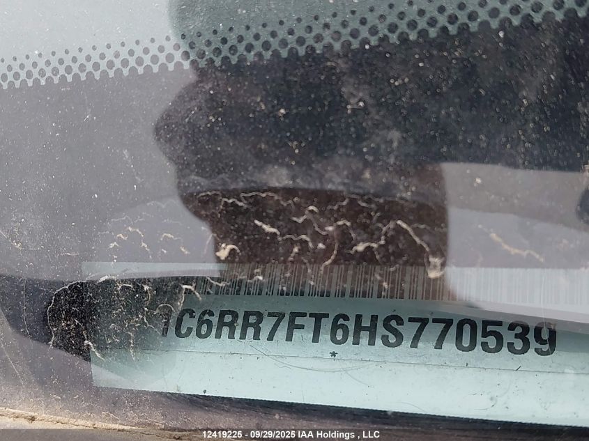 2017 Dodge Ram 1500 VIN: 1C6RR7FT6HS770539 Lot: 12419225