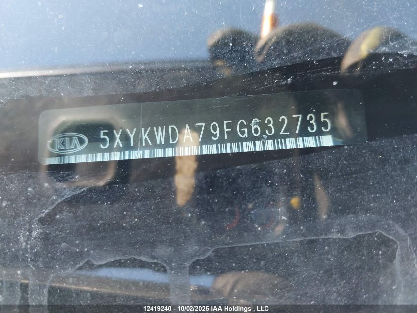 2015 Kia Sorento Sx VIN: 5XYKWDA79FG632735 Lot: 12419240