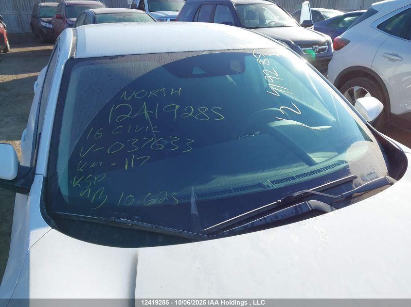 2016 Honda Civic Lx VIN: 2HGFC2F62GH037633 Lot: 12419285