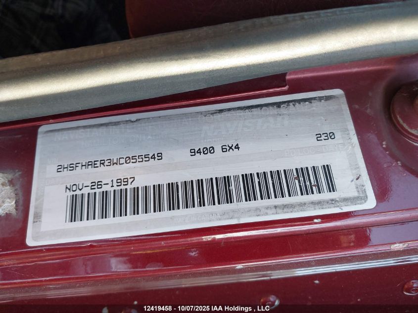 1998 International 9000 9400 VIN: 2HSFHAER3WC055549 Lot: 12419458