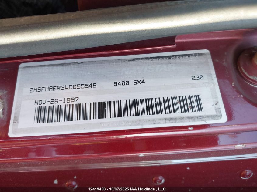 1998 International 9000 9400 VIN: 2HSFHAER3WC055549 Lot: 12419458