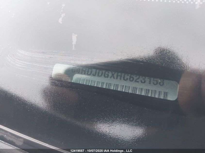 2017 Dodge Durango Gt VIN: 1C4RDJDGXHC623158 Lot: 12419557