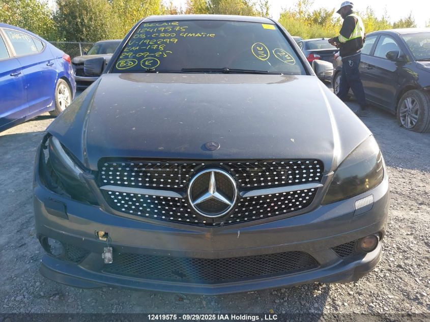 2008 Mercedes-Benz C 300 4Matic VIN: WDDGF81X48F192299 Lot: 12419575