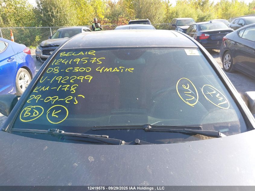 2008 Mercedes-Benz C 300 4Matic VIN: WDDGF81X48F192299 Lot: 12419575