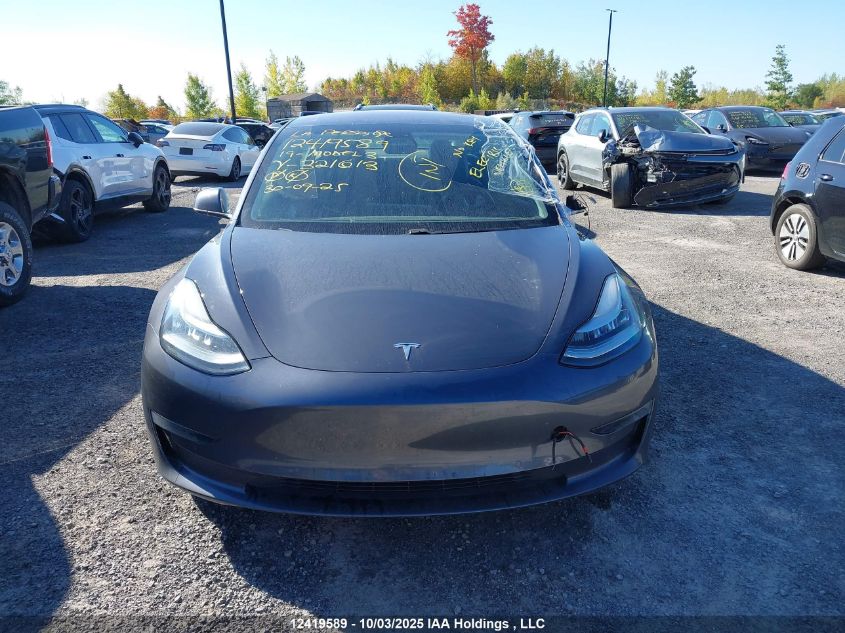2019 Tesla Model 3 VIN: 5YJ3E1EA0KF321613 Lot: 12419589