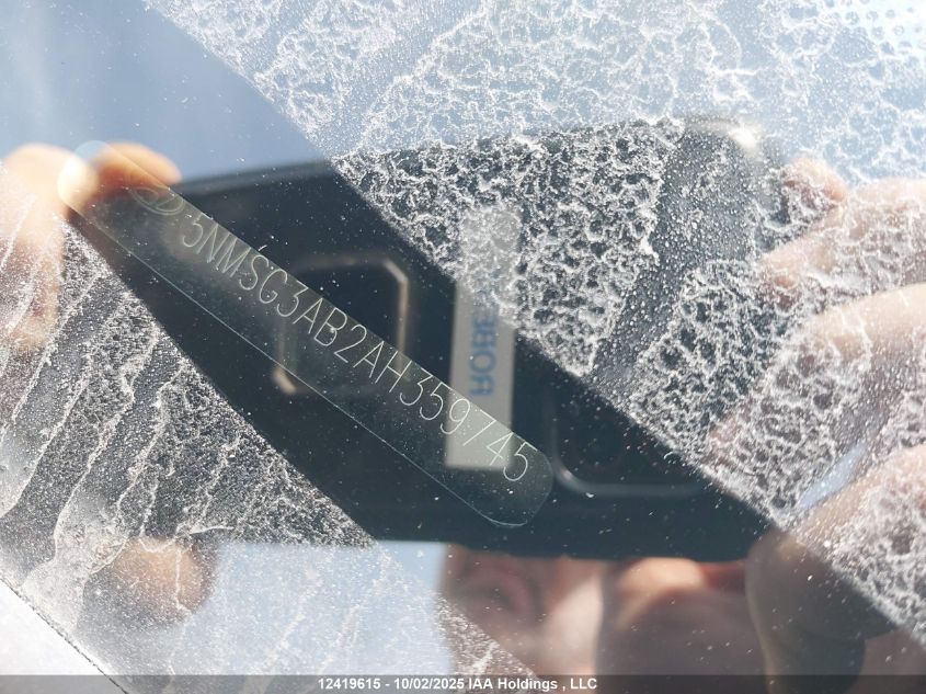 2010 Hyundai Santa Fe Gl 2.4 VIN: 5NMSG3AB2AH359745 Lot: 12419615