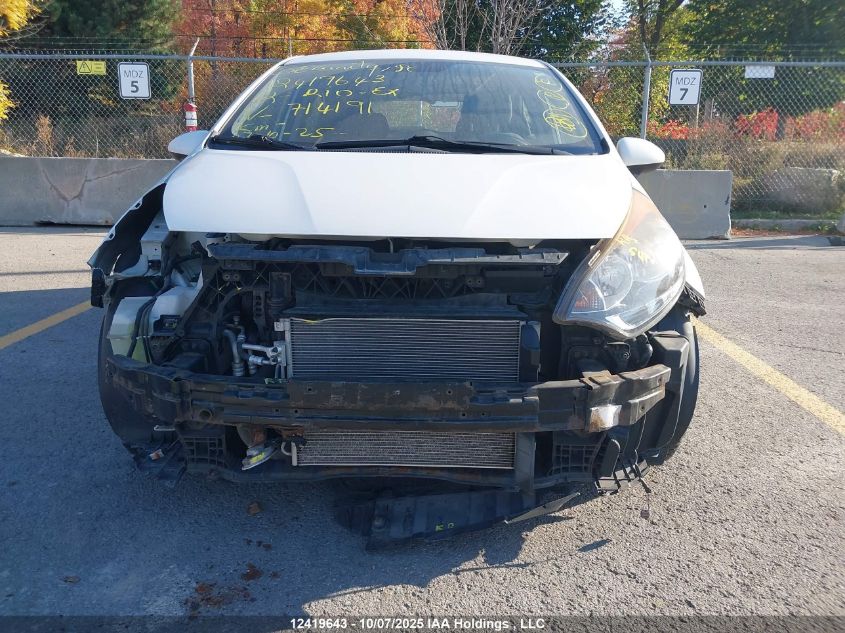 2012 Kia Rio Ex/Lx/Lx+/Sx VIN: KNADM5A34C6714191 Lot: 12419643