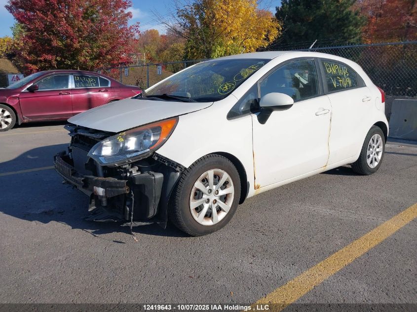 2012 Kia Rio Ex/Lx/Lx+/Sx VIN: KNADM5A34C6714191 Lot: 12419643