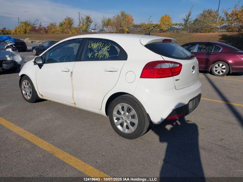 2012 Kia Rio Ex/Lx/Lx+/Sx VIN: KNADM5A34C6714191 Lot: 12419643