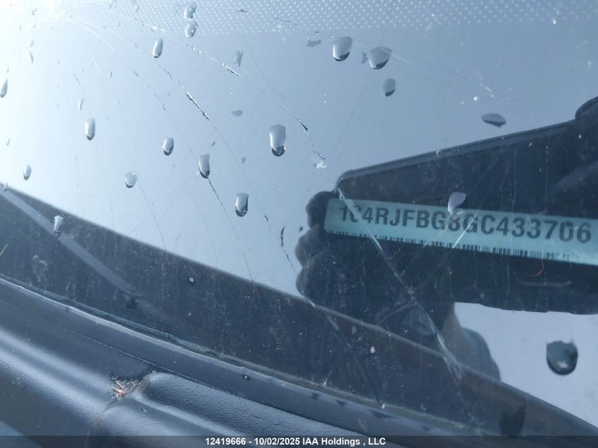 2016 Jeep Grand Cherokee Limited VIN: 1C4RJFBG8GC433706 Lot: 12419666