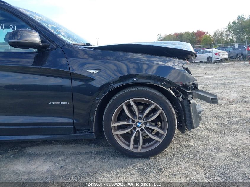 2017 BMW X3 xDrive35I VIN: 5UXWX7C59H0S19099 Lot: 12419681