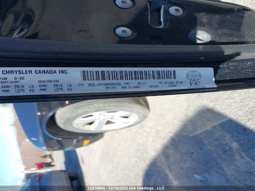 2009 Dodge Challenger Se VIN: 2B3LJ44V09H504596 Lot: 12419684