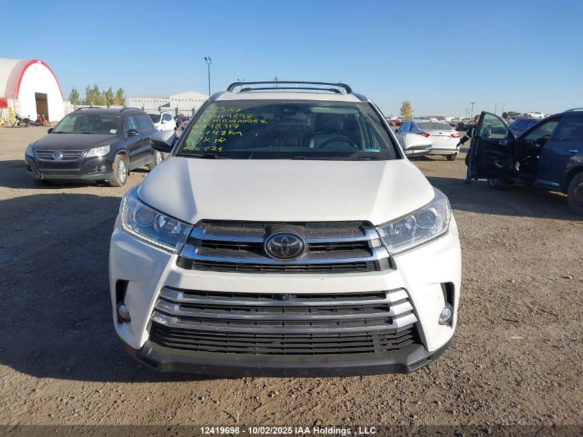 2017 Toyota Highlander Limited VIN: 5TDDZRFH3HS478317 Lot: 12419698