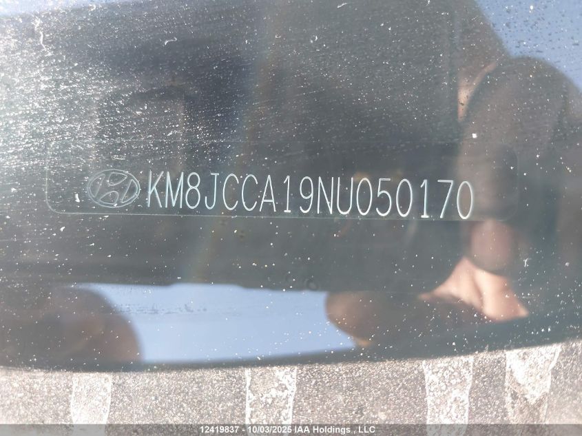 2022 Hyundai Tucson Ultimate Hybrid Awd VIN: KM8JCCA19NU050170 Lot: 12419837