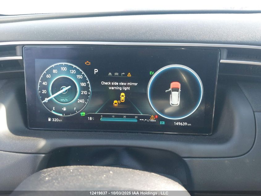 2022 Hyundai Tucson Ultimate Hybrid Awd VIN: KM8JCCA19NU050170 Lot: 12419837