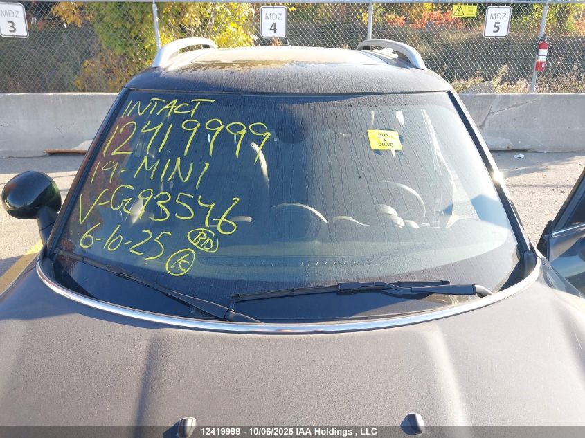 2019 Mini Countryman Cooper S VIN: WMZYT5C56K3G93546 Lot: 12419999