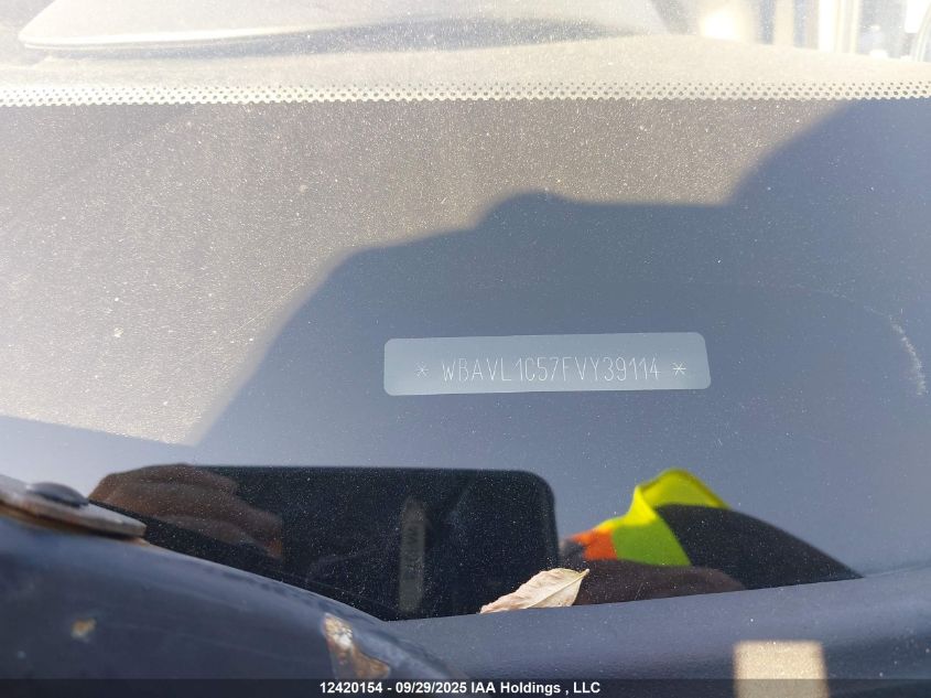 2015 BMW X1 xDrive28I VIN: WBAVL1C57FVY39114 Lot: 12420154