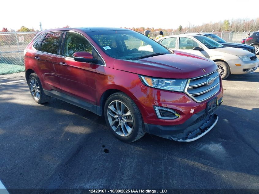 2017 Ford Edge Titanium VIN: 2FMPK4K80HBB70075 Lot: 12420167