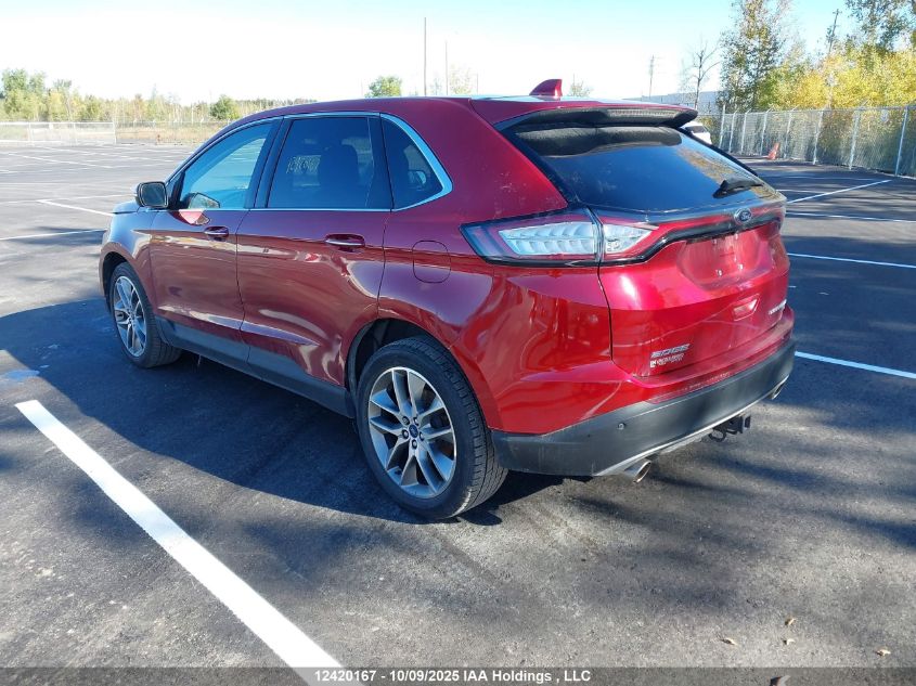 2017 Ford Edge Titanium VIN: 2FMPK4K80HBB70075 Lot: 12420167