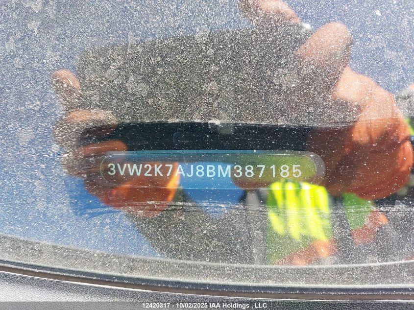 2011 Volkswagen Jetta VIN: 3VW2K7AJ8BM387185 Lot: 12420317