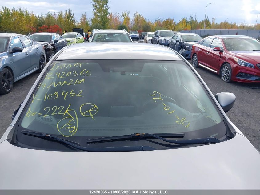 2014 Mazda Mazda3 VIN: 3MZBM1V75EM109452 Lot: 12420365